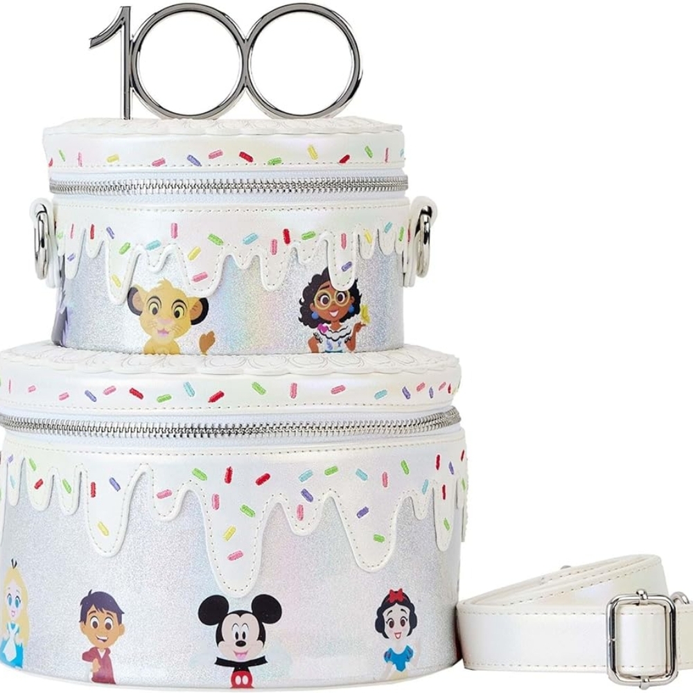 DISNEY 100th Anniversary cake Loungefly 2 openings young characters iridescent